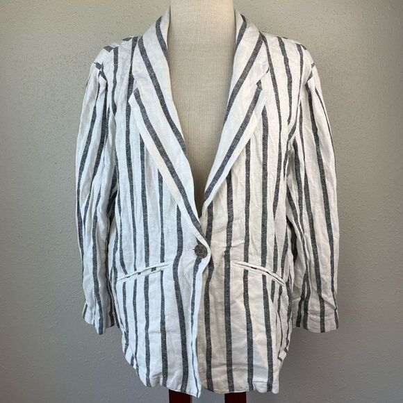 NWT Sanctuary Linen Blend Blazer Size L - Picture 1 of 8